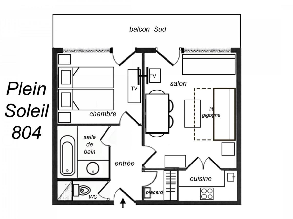 Appartement Ensoleille Avec Tv, Proche Pistes Et Commerces, Residence Plein Soleil, Les Allues - Fr-1-182-18 Méribel Eksteriør billede